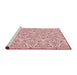 Sideview of Machine Washable Transitional Indian Red Rug, wshpat1077rd