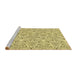 Sideview of Machine Washable Transitional Sun Yellow Rug, wshpat1077yw