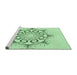 Sideview of Machine Washable Transitional Mint Green Rug, wshpat1078grn