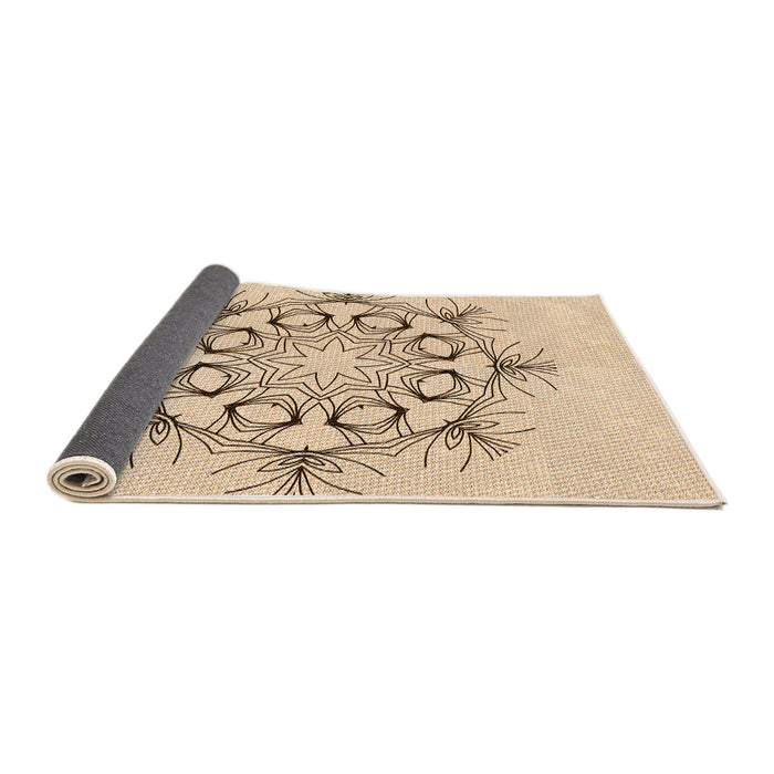 Thickness of Patterned Peru Brown Rug, pat1078org