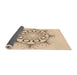 Thickness of Patterned Peru Brown Rug, pat1078org