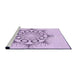 Sideview of Machine Washable Transitional Lilac Purple Rug, wshpat1078pur