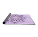 Thickness of Patterned Lilac Purple Rug, pat1078pur