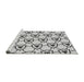 Sideview of Machine Washable Transitional Platinum Gray Rug, wshpat1079gry