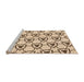 Sideview of Machine Washable Transitional Light Brown Rug, wshpat1079org