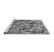 Sideview of Machine Washable Transitional Cloud Gray Rug, wshpat108gry