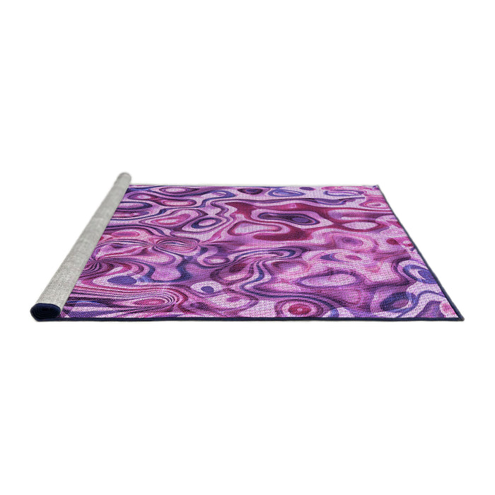 Sideview of Machine Washable Transitional Violet Purple Rug, wshpat108pur