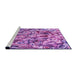 Sideview of Machine Washable Transitional Violet Purple Rug, wshpat108pur