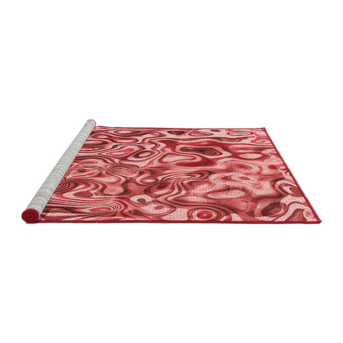 Sideview of Machine Washable Transitional Light Coral Pink Rug, wshpat108rd
