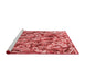 Sideview of Machine Washable Transitional Light Coral Pink Rug, wshpat108rd