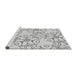 Sideview of Machine Washable Transitional Platinum Gray Rug, wshpat1080gry