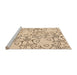 Sideview of Machine Washable Transitional Bronze Brown Rug, wshpat1080org