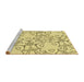 Sideview of Machine Washable Transitional Caramel Brown Rug, wshpat1080yw