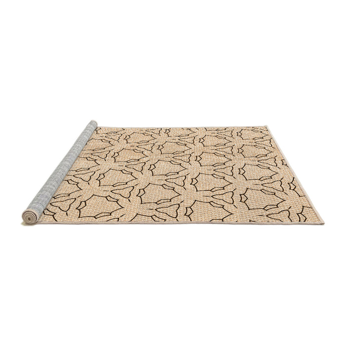 Sideview of Machine Washable Transitional Peru Brown Rug, wshpat1081org