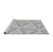 Sideview of Machine Washable Transitional Gray Rug, wshpat1082gry