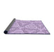 Thickness of Patterned Purple Flower Purple Rug, pat1082pur