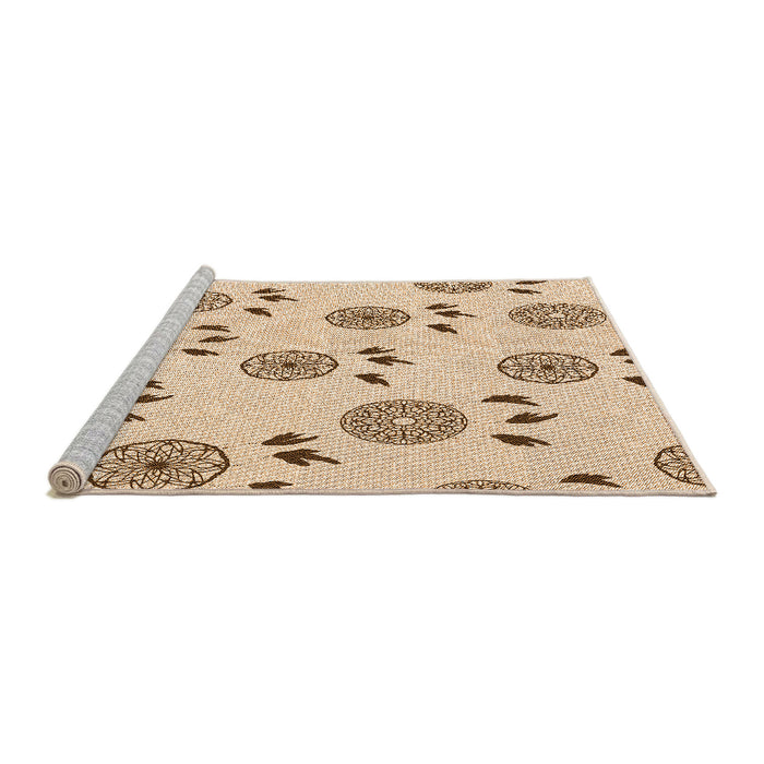 Sideview of Machine Washable Transitional Bronze Brown Rug, wshpat1083org