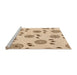 Sideview of Machine Washable Transitional Bronze Brown Rug, wshpat1083org