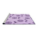 Sideview of Machine Washable Transitional Purple Rug, wshpat1083pur