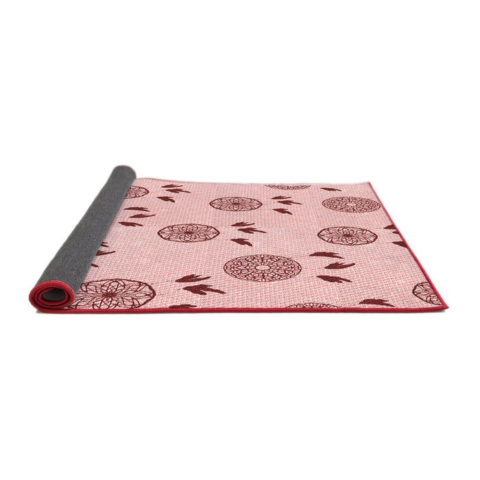 Thickness of Patterned Pink Rug, pat1083rd