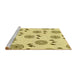 Sideview of Machine Washable Transitional Sun Yellow Rug, wshpat1083yw