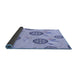 Thickness of Patterned Medium Slate Blue Rug, pat1084blu