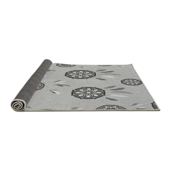 Thickness of Patterned Gray Rug, pat1084gry