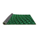 Thickness of Patterned Deep Emerald Green Rug, pat1085grn