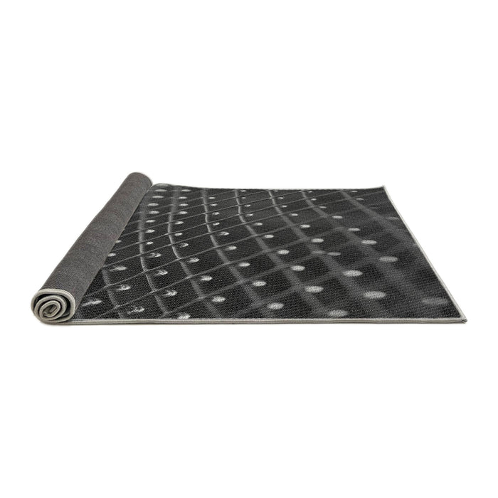 Thickness of Patterned Black Rug, pat1085gry