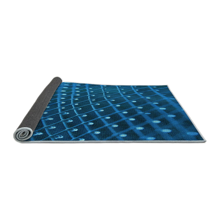 Thickness of Patterned Blueberry Blue Rug, pat1085lblu