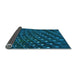 Thickness of Patterned Blue Rug, pat1086lblu