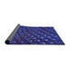 Thickness of Patterned Denim Dark Blue Rug, pat1086pur