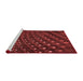 Sideview of Machine Washable Transitional Cranberry Red Rug, wshpat1086rd