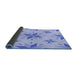 Thickness of Patterned Sky Blue Rug, pat1087blu