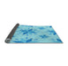 Thickness of Patterned Deep Sky Blue Rug, pat1087lblu