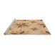 Sideview of Machine Washable Transitional Orange Rug, wshpat1087org