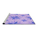 Sideview of Machine Washable Transitional Blossom Pink Rug, wshpat1087pur