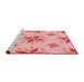 Sideview of Machine Washable Transitional Red Rug, wshpat1087rd