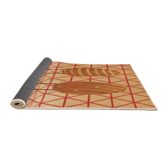 Thickness of Patterned Orange Rug, pat1088org