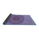 Thickness of Patterned Purple Mimosa Purple Rug, pat1089blu