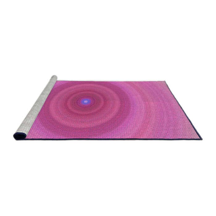 Sideview of Machine Washable Transitional Deep Pink Rug, wshpat1089pur