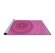 Sideview of Machine Washable Transitional Deep Pink Rug, wshpat1089pur