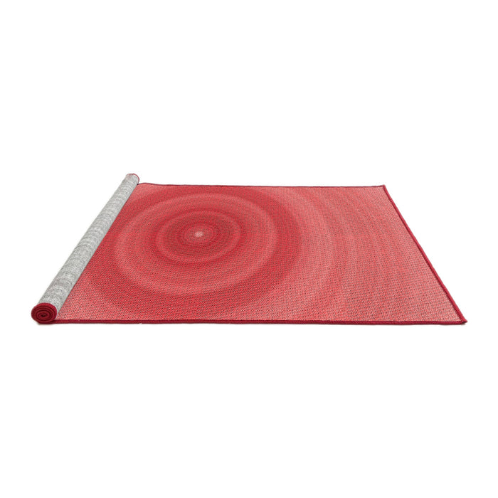 Sideview of Machine Washable Transitional Red Rug, wshpat1089rd