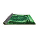 Thickness of Patterned Deep Emerald Green Rug, pat109grn