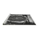 Sideview of Machine Washable Transitional Charcoal Black Rug, wshpat109gry