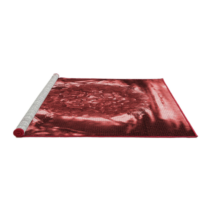 Sideview of Machine Washable Transitional Red Rug, wshpat109rd