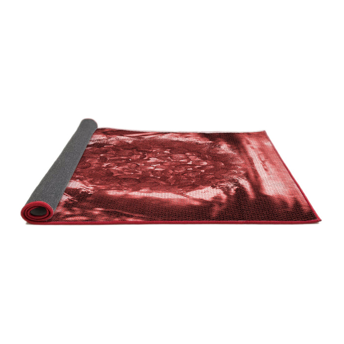 Thickness of Patterned Red Rug, pat109rd