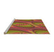 Sideview of Machine Washable Transitional Red Rug, wshpat1090org