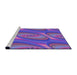 Sideview of Machine Washable Transitional Blue Violet Purple Rug, wshpat1090pur