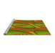 Sideview of Machine Washable Transitional Pistachio Green Rug, wshpat1090yw